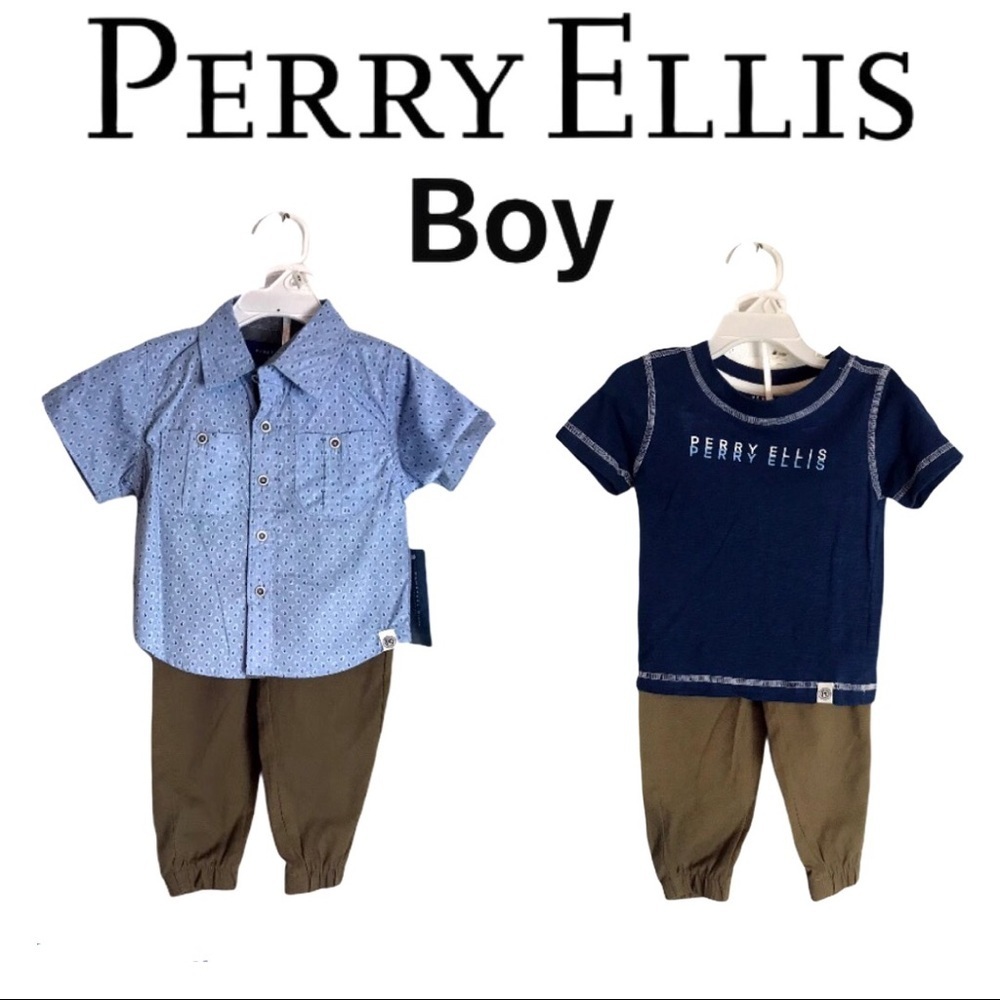 NWT Perry Ellis 3 Piece Jogger Set, 24 Months